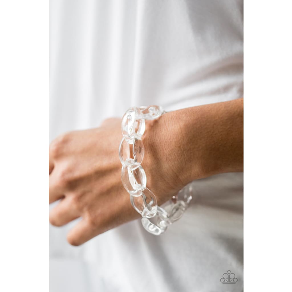 Paparazzi Ice Ice Baby - White Bracelet