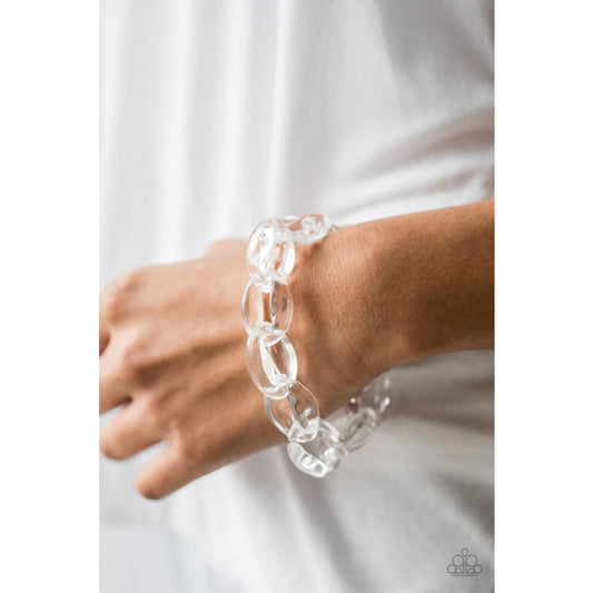 Paparazzi Ice Ice Baby - White Bracelet