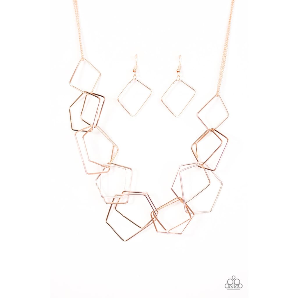 Paparazzi Industrial Chaos Rose Gold