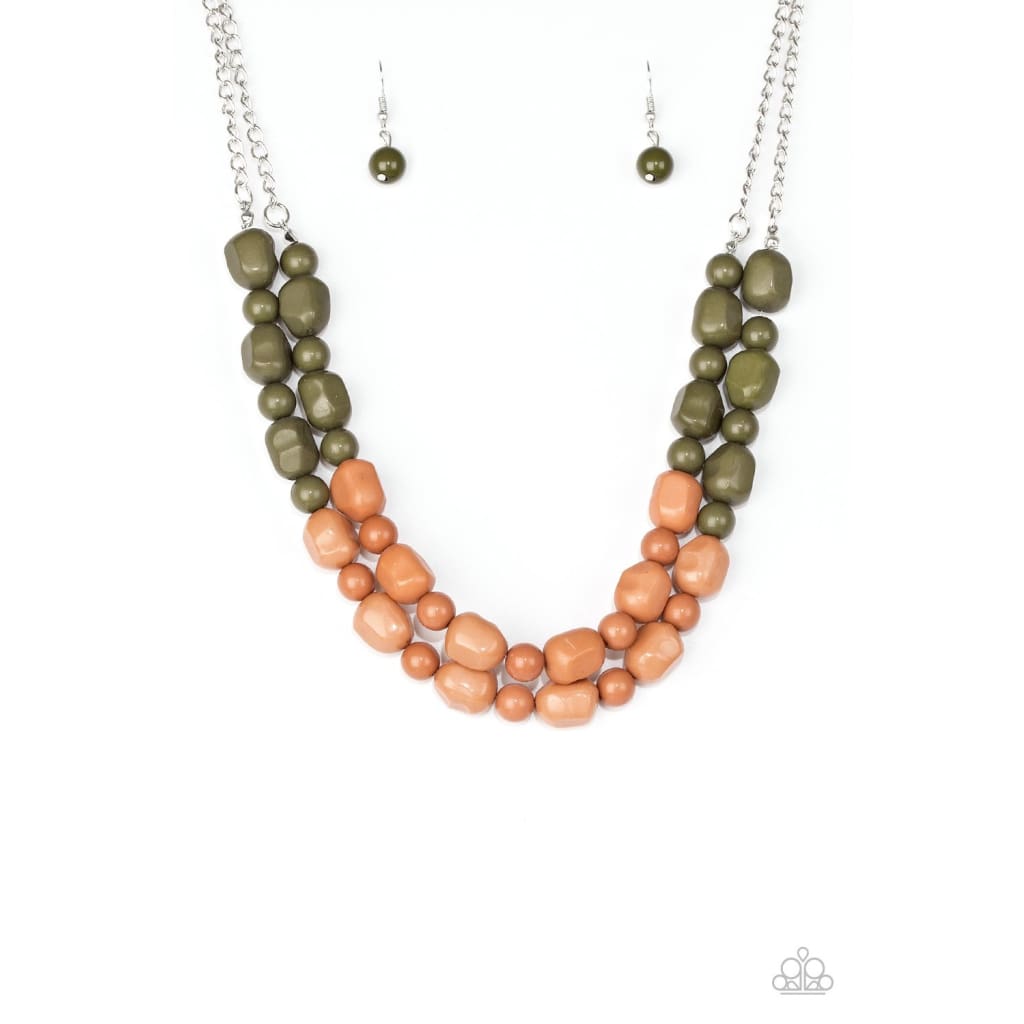 Paparazzi Island Excursion - Green Bead Necklace
