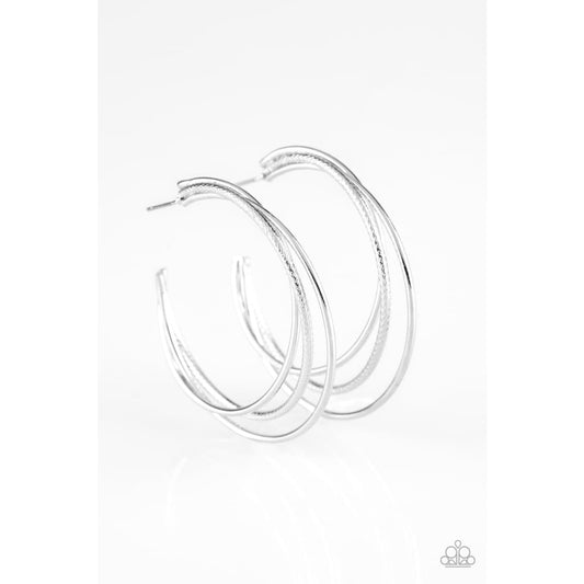 Paparazzi Jumpin Through Hoops - Silver Hoop Earrings