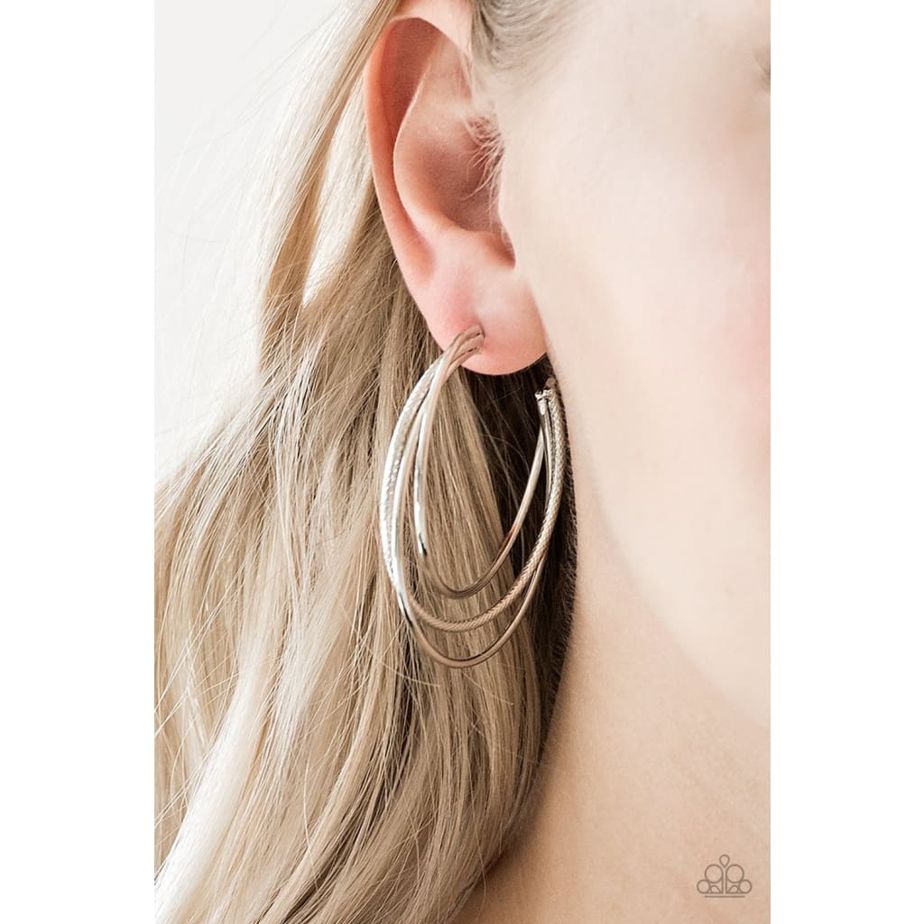 Paparazzi Jumpin Through Hoops - Silver Hoop Earrings