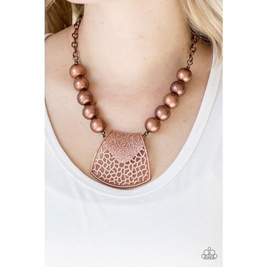 Paparazzi Large and In Charge - Copper Necklace