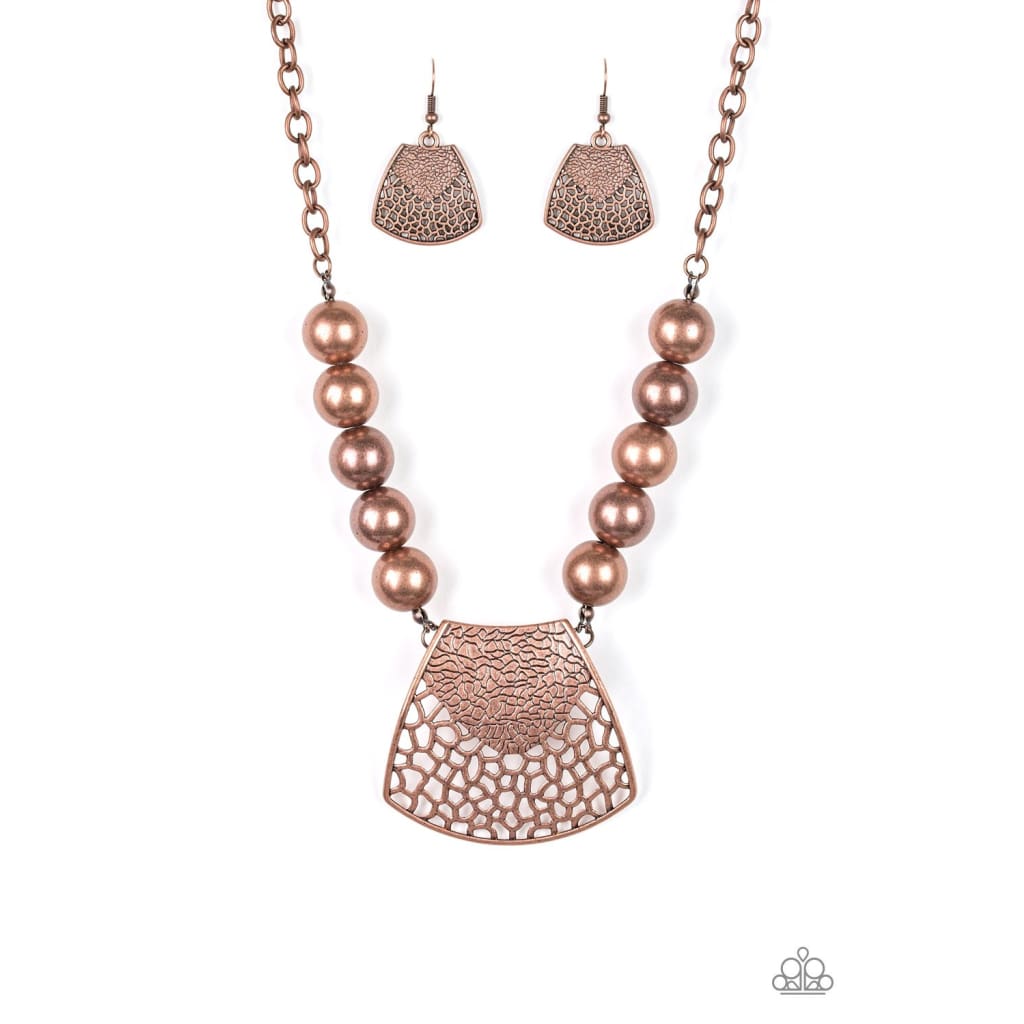 Paparazzi Large and In Charge - Copper Necklace