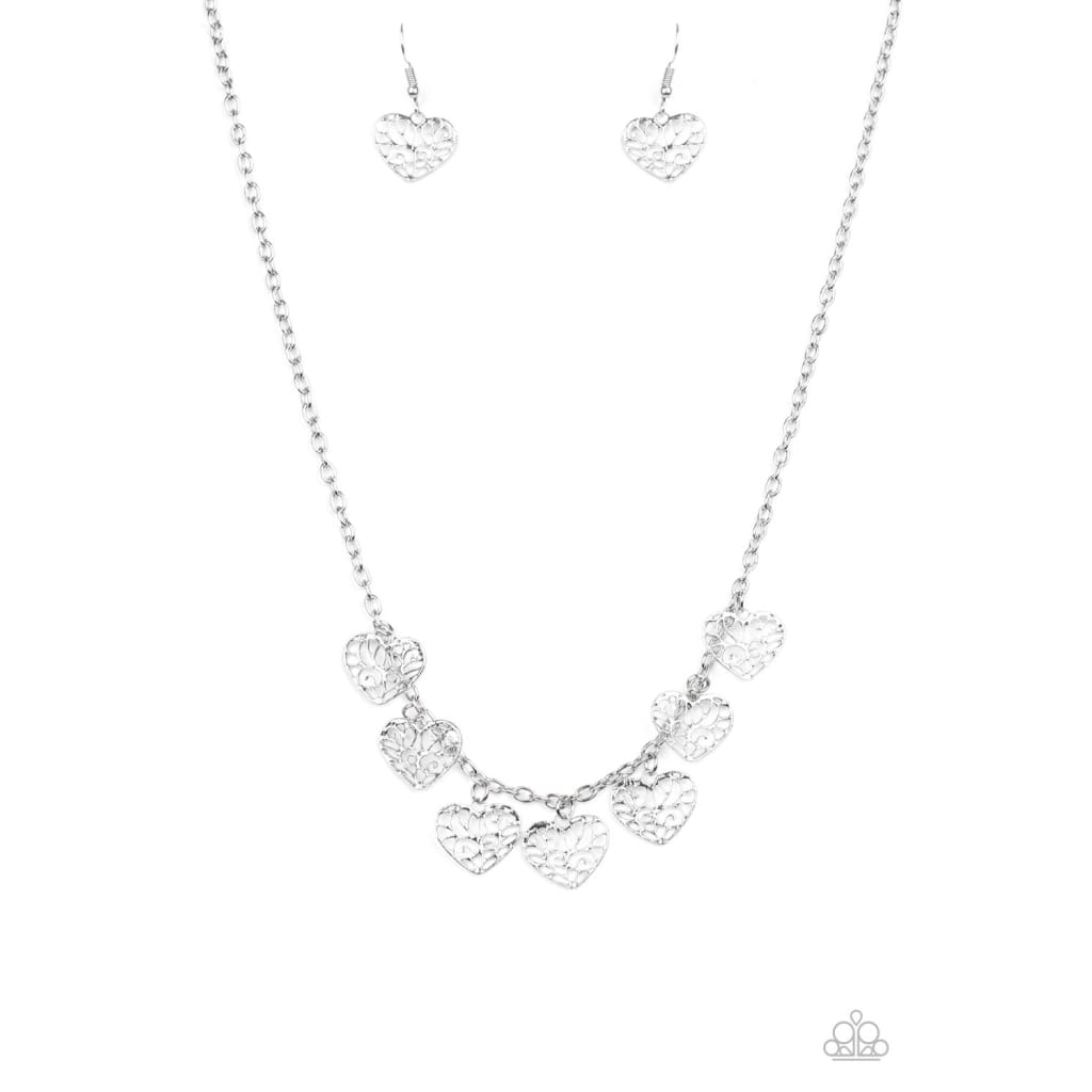 Paparazzi Less Is AMOUR - Silver Heart Necklace