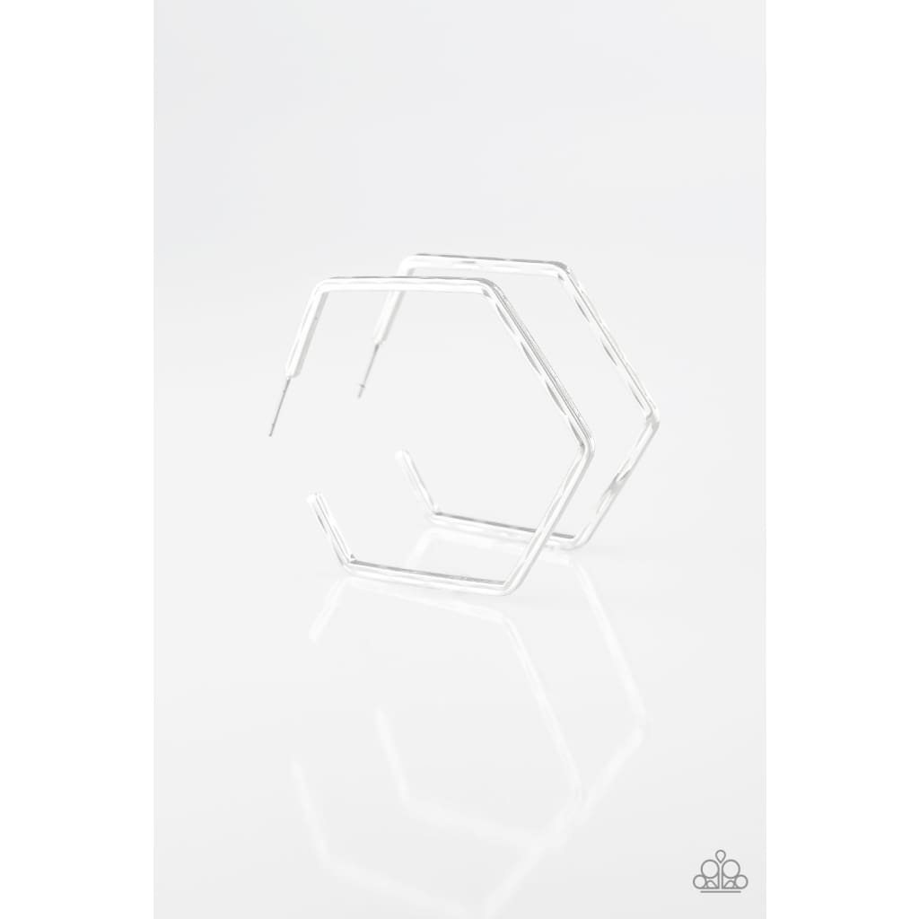 Paparazzi Metro Metric - Silver Earrings