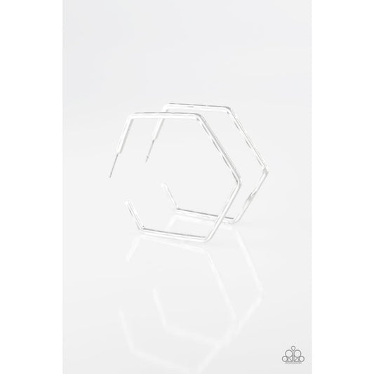 Paparazzi Metro Metric - Silver Earrings