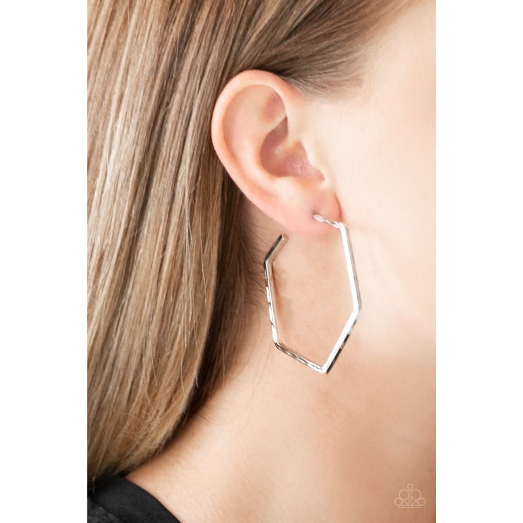 Paparazzi Metro Metric - Silver Earrings