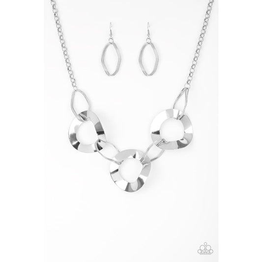 Paparazzi Modern Mechanics - Silver Necklaces