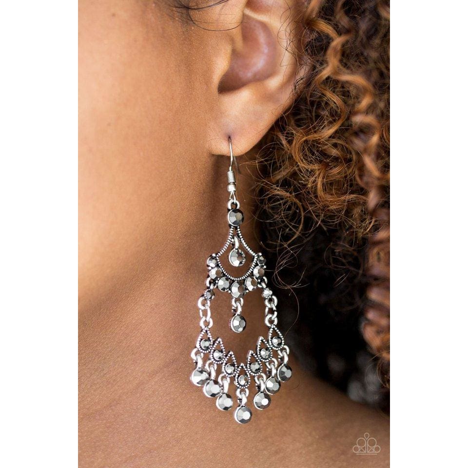 Paparazzi Palace Princess - Silver Earrings
