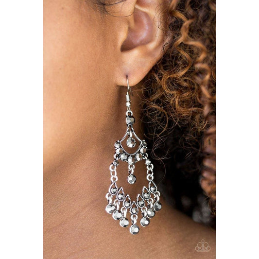 Paparazzi Palace Princess - Silver Earrings