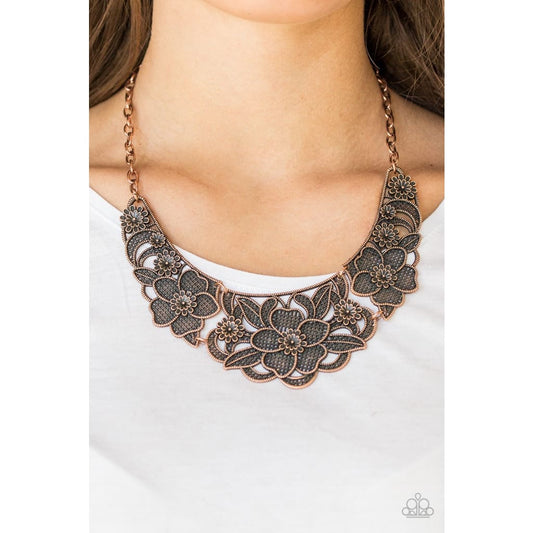 Paparazzi Petunia Paradise - Copper Necklaces