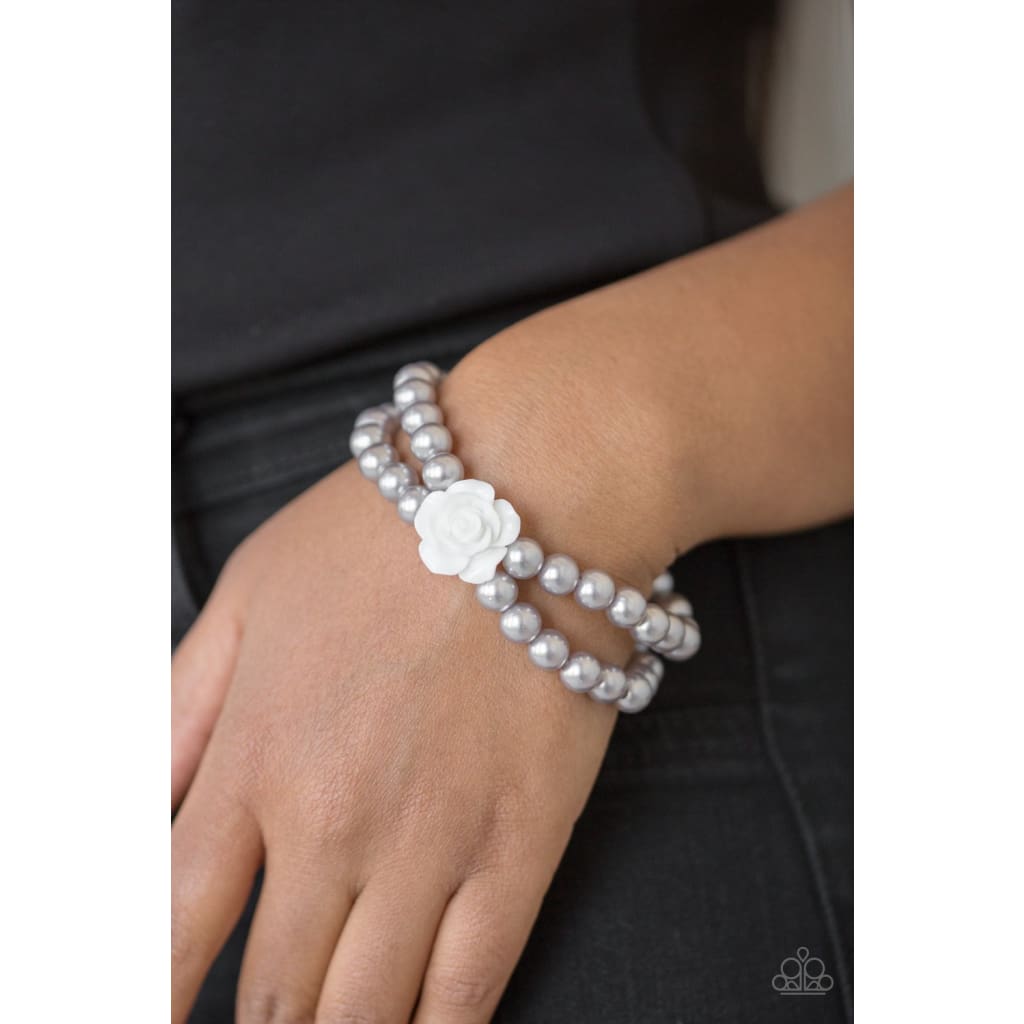 Paparazzi Posh and Posy - Silver Bracelet
