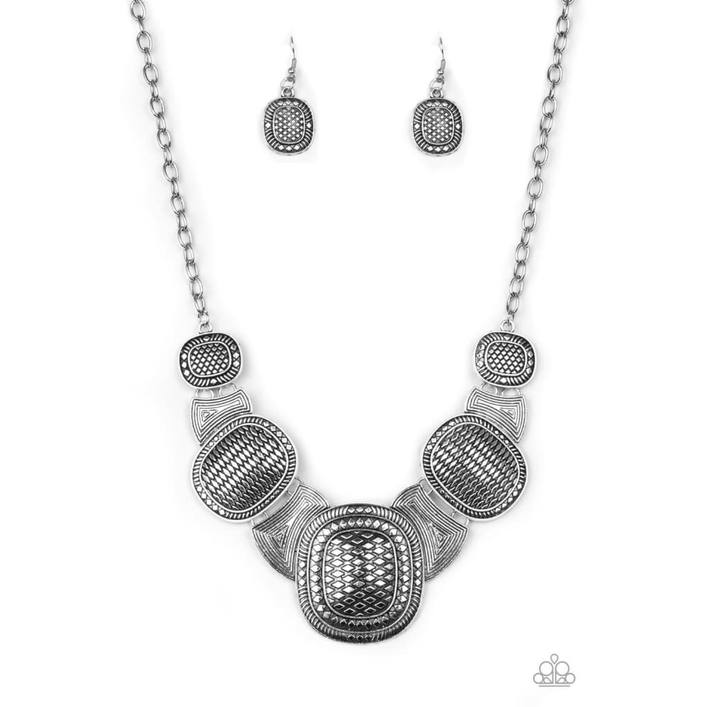 Paparazzi Prehistoric Powerhouse - Silver Necklace