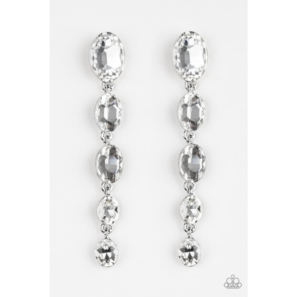 Paparazzi Red Carpet Radiance - White Earrings