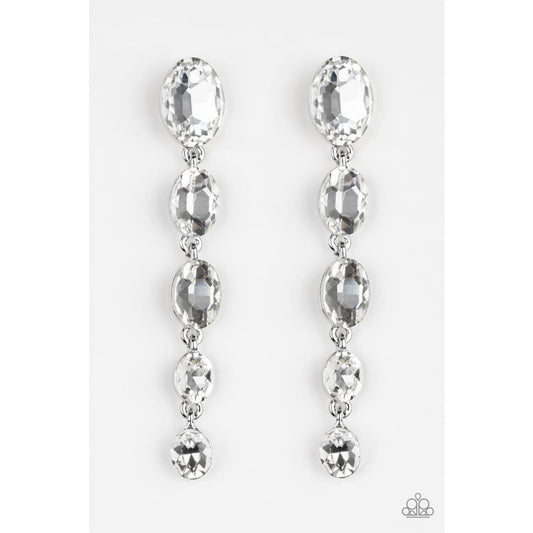 Paparazzi Red Carpet Radiance - White Earrings