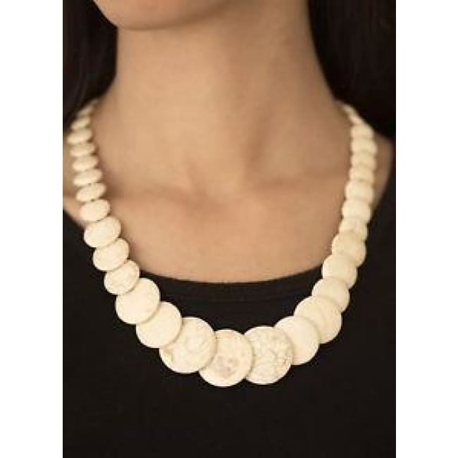 Paparazzi Sierra Mountains - White Necklaces