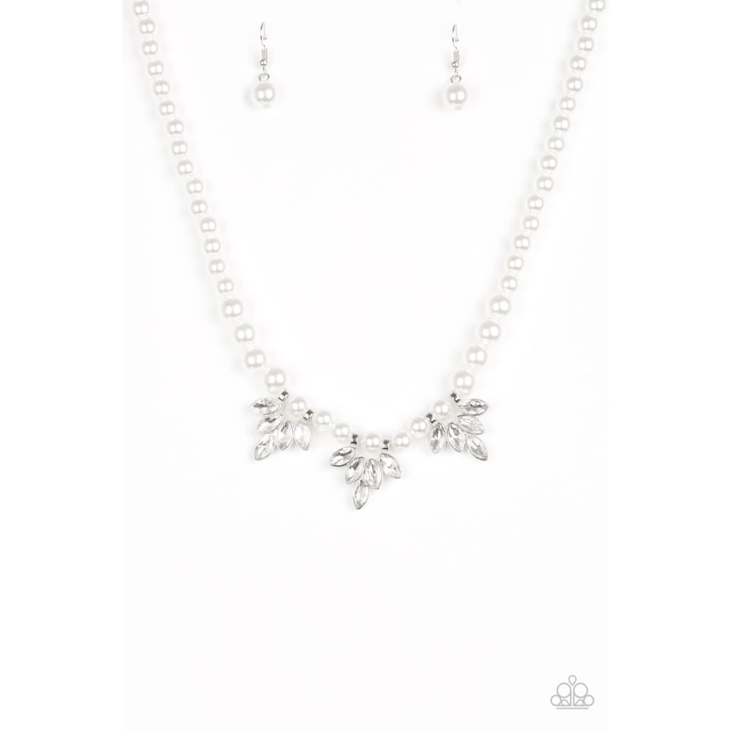 Paparazzi Society Socialite - White Necklaces