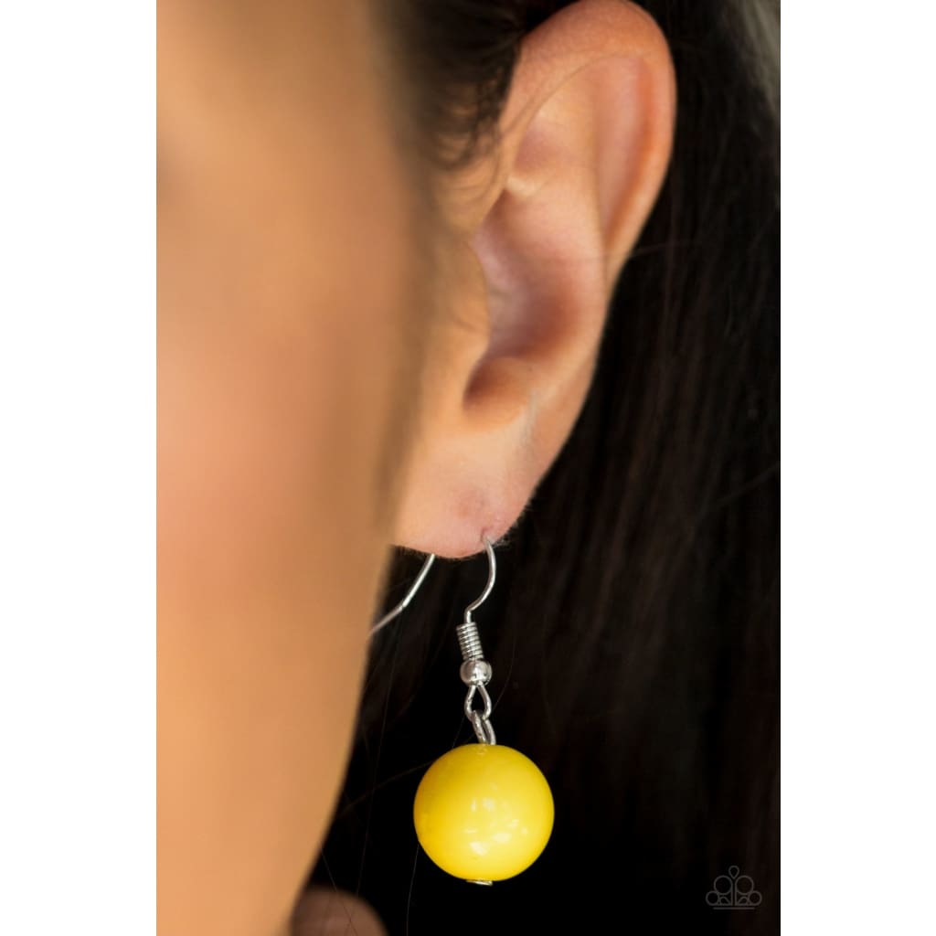 Paparazzi South Shore Sensation - Yellow Bead Necklace