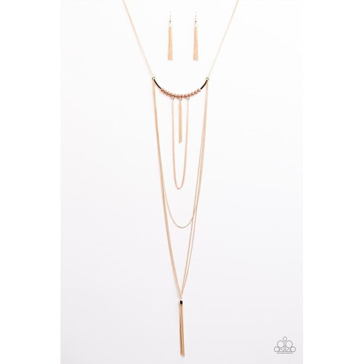 Paparazzi Stand Out A Nile - Brown/Gold - Pusher P