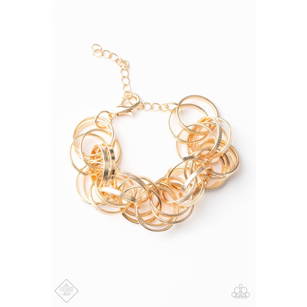 Paparazzi Statement Shimmer - Gold Bracelet