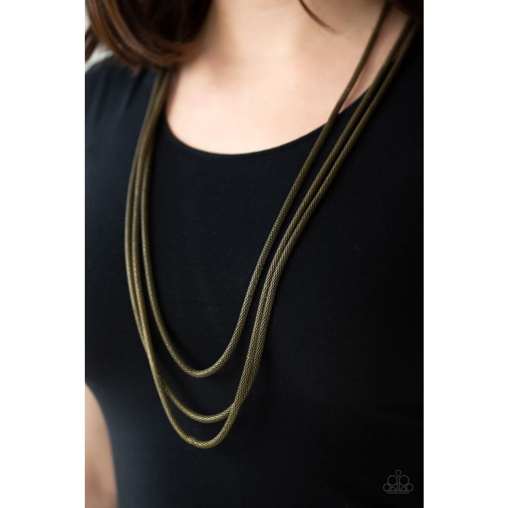 Paparazzi Street Sweep - Brass Necklace