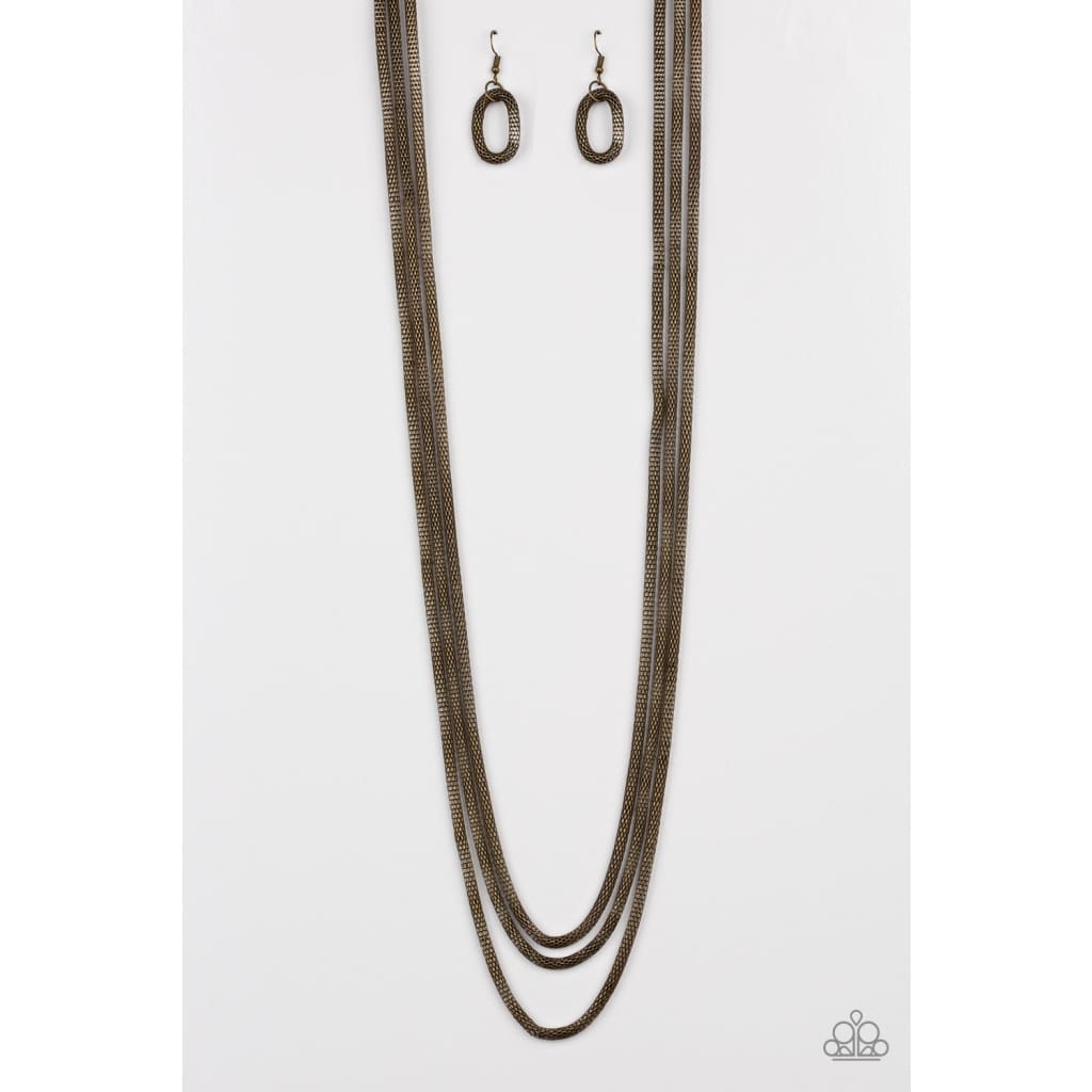 Paparazzi Street Sweep - Brass Necklace