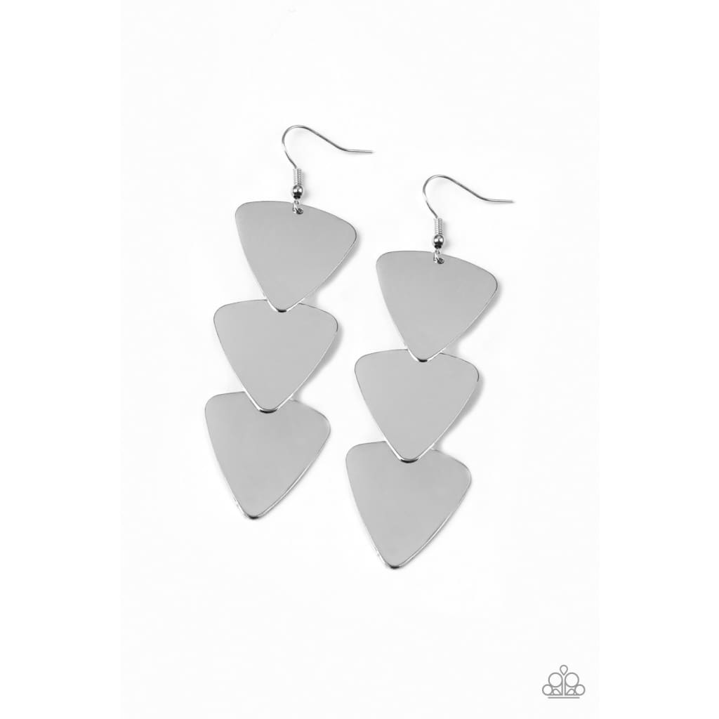 Paparazzi Terra Trek - Silver Earrings