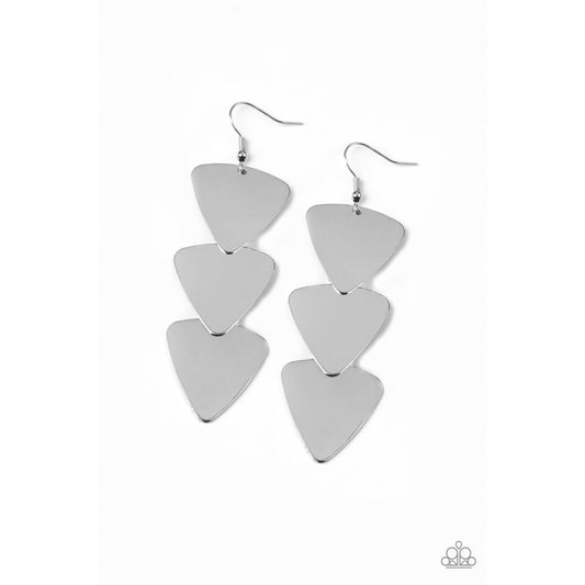 Paparazzi Terra Trek - Silver Earrings