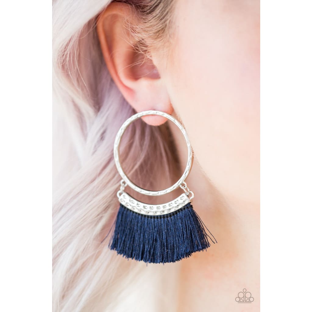 Paparazzi This Is Sparta! - Blue Earring