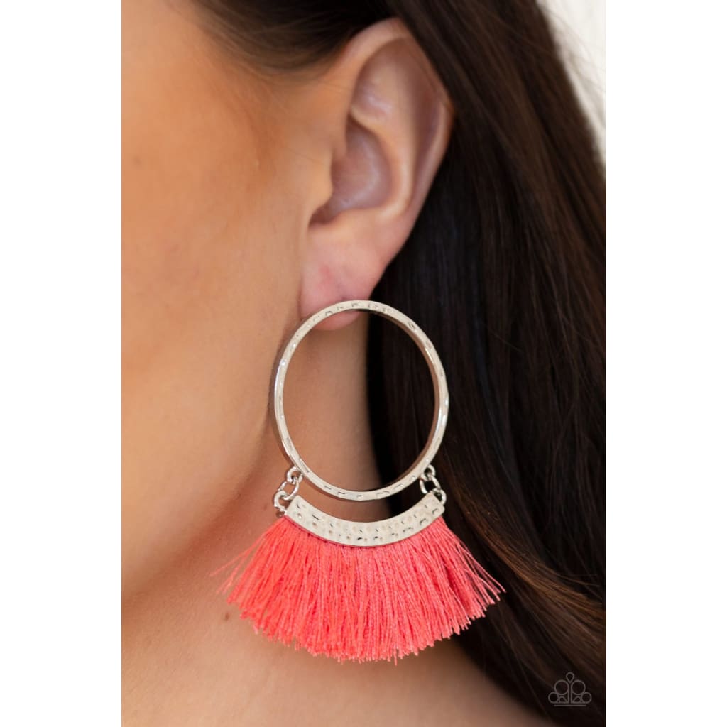 Paparazzi This Is Sparta! - Orange Earrings