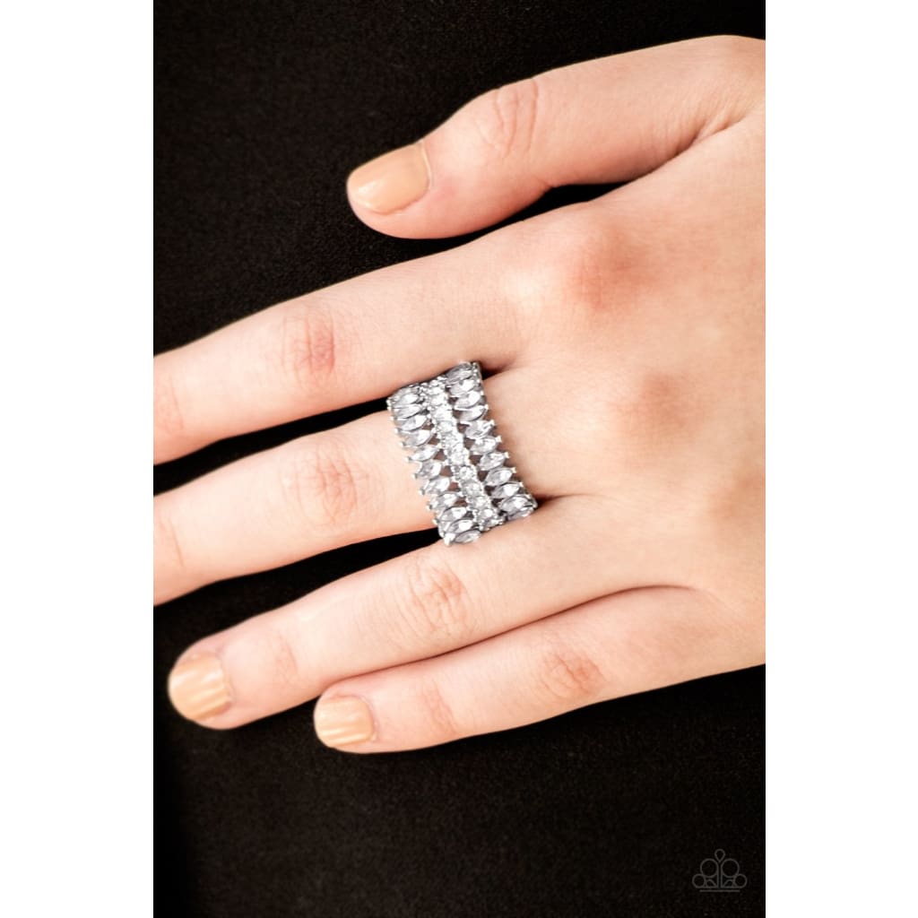 Paparazzi Treasury Fund - White Rhinestone Ring