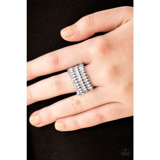 Paparazzi Treasury Fund - White Rhinestone Ring