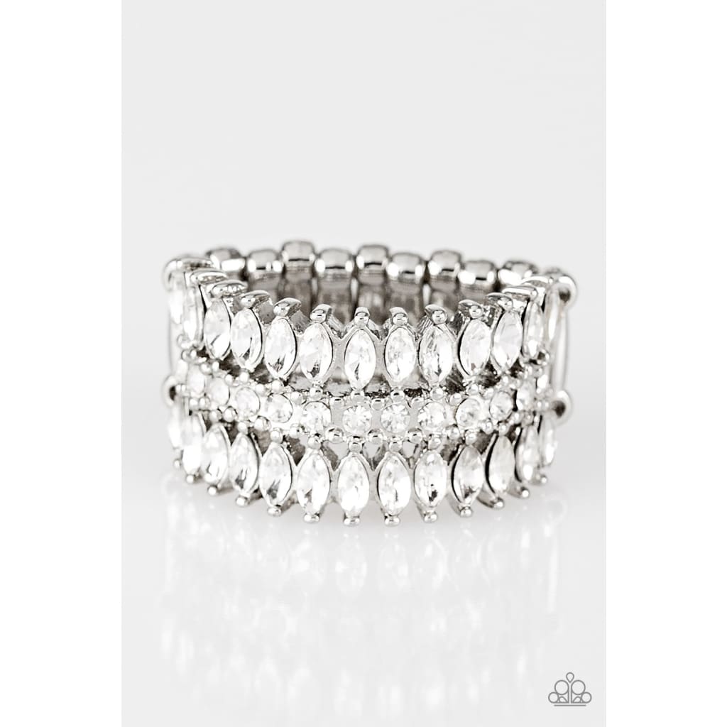 Paparazzi Treasury Fund - White Rhinestone Ring