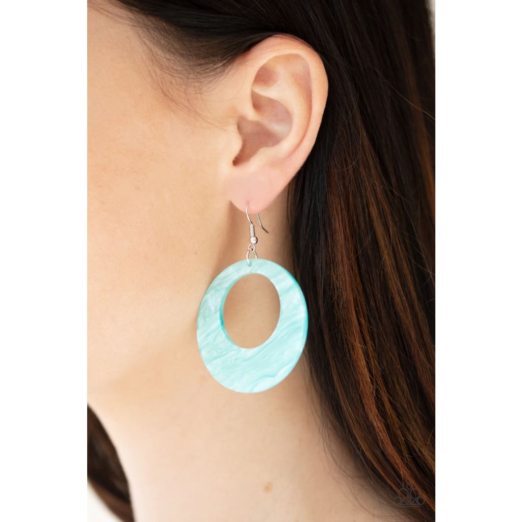 Paparazzi Tropical Trailblazer - Blue Earrings