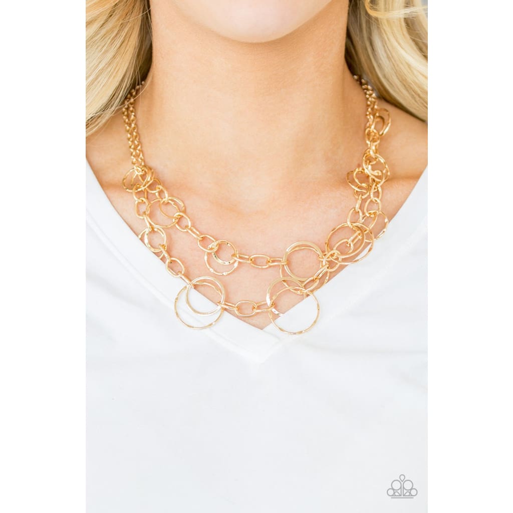 Paparazzi Urban Center - Gold Necklace