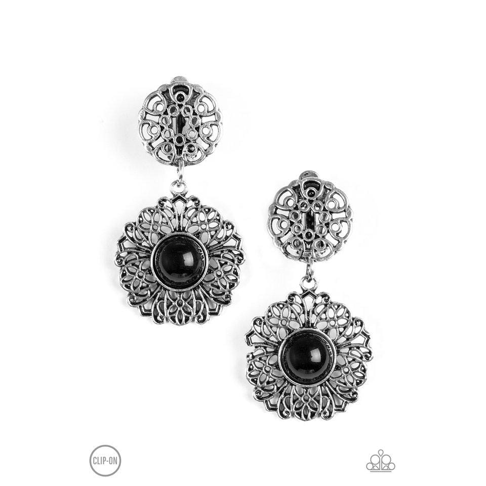 Paparazzi Venetian Veranda - Black Clip-On