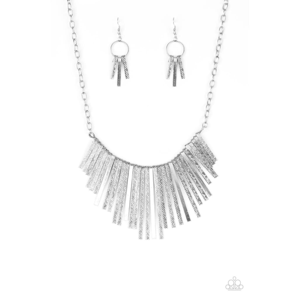 Paparazzi Welcome To The Pack - Silver Necklaces