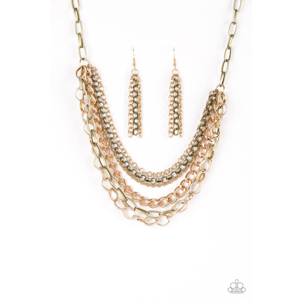 Paparazzi Word On The Street - Brass Necklace
