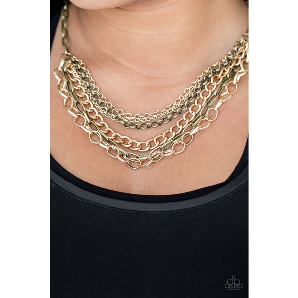 Paparazzi Word On The Street - Brass Necklace